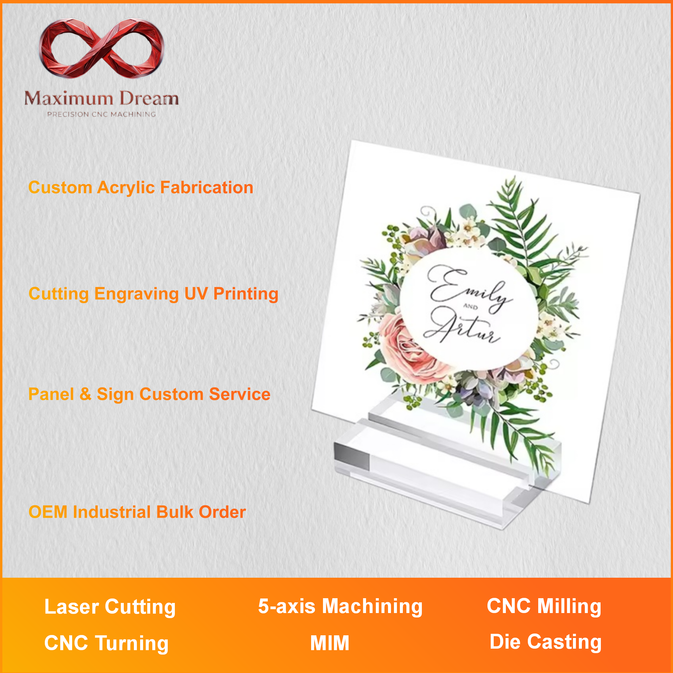 Industrial Laser Printing - Custom Acrylic Fabrication Laser Cutting Engraving