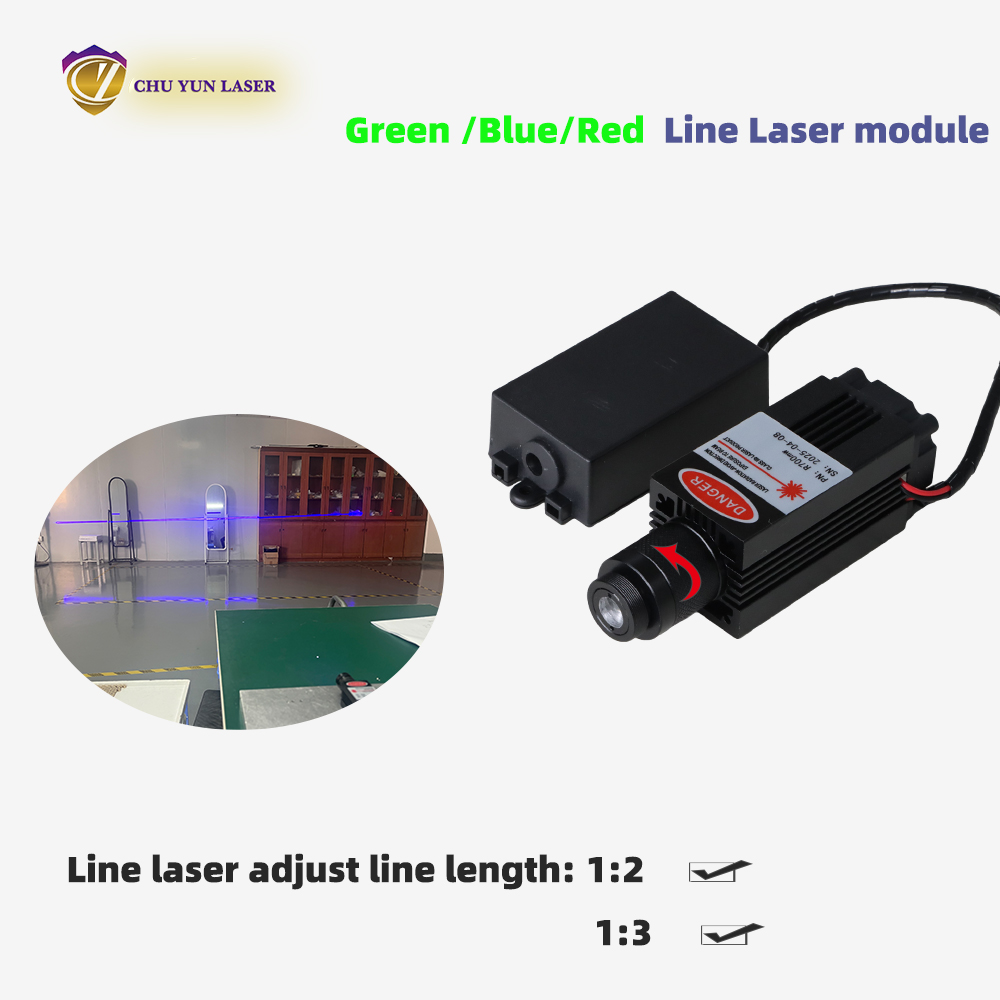 Industrial Laser Line Module - 520nm 1W Green Point Line Cross