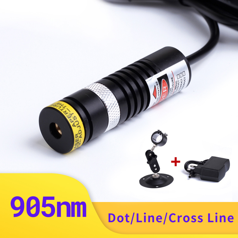 Industrial Laser Line Module - Focusable Glass lens 18x65mm 905nm 50mw