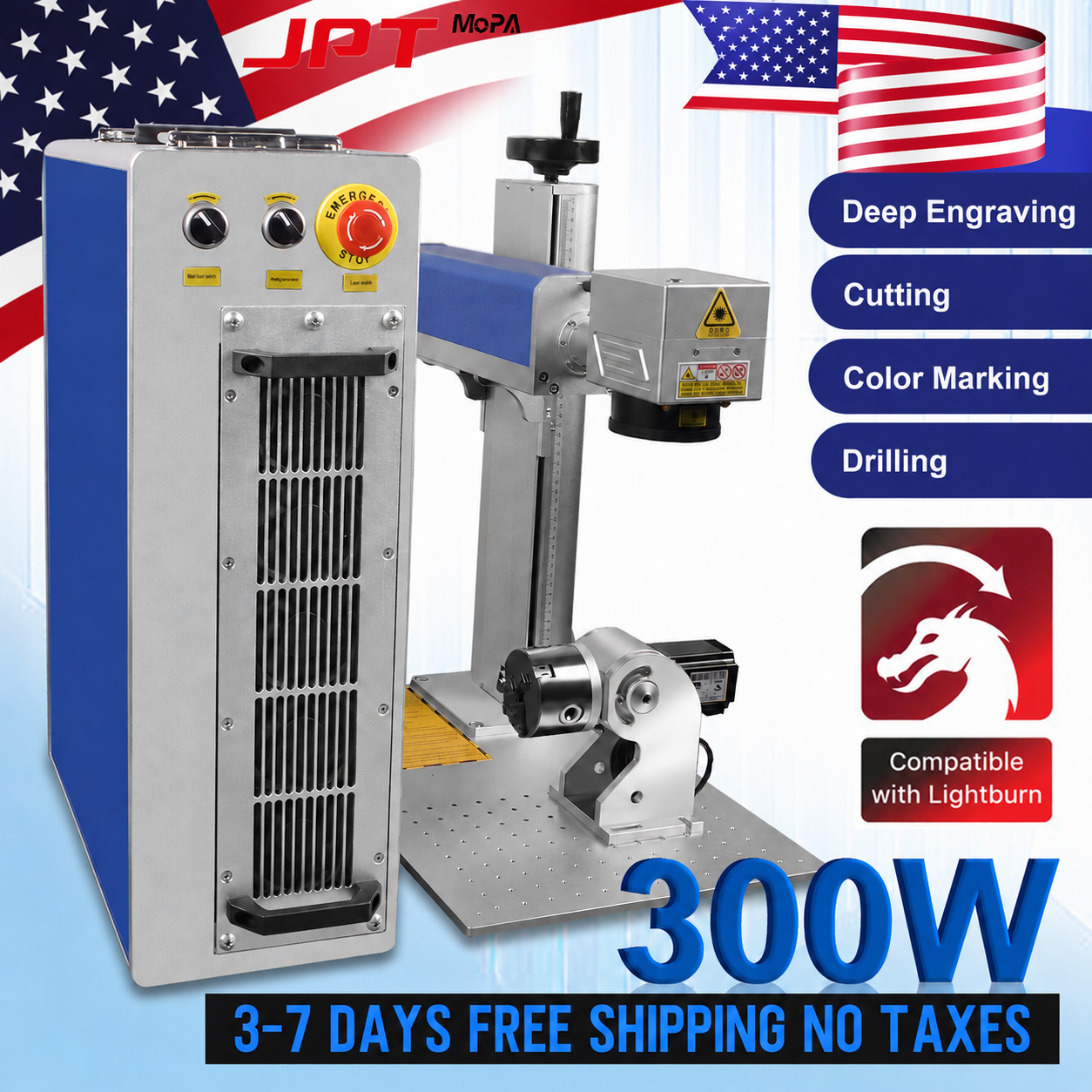 Industrial Laser Engraver For Metal - JPT Mopa Laser Marking Machine with