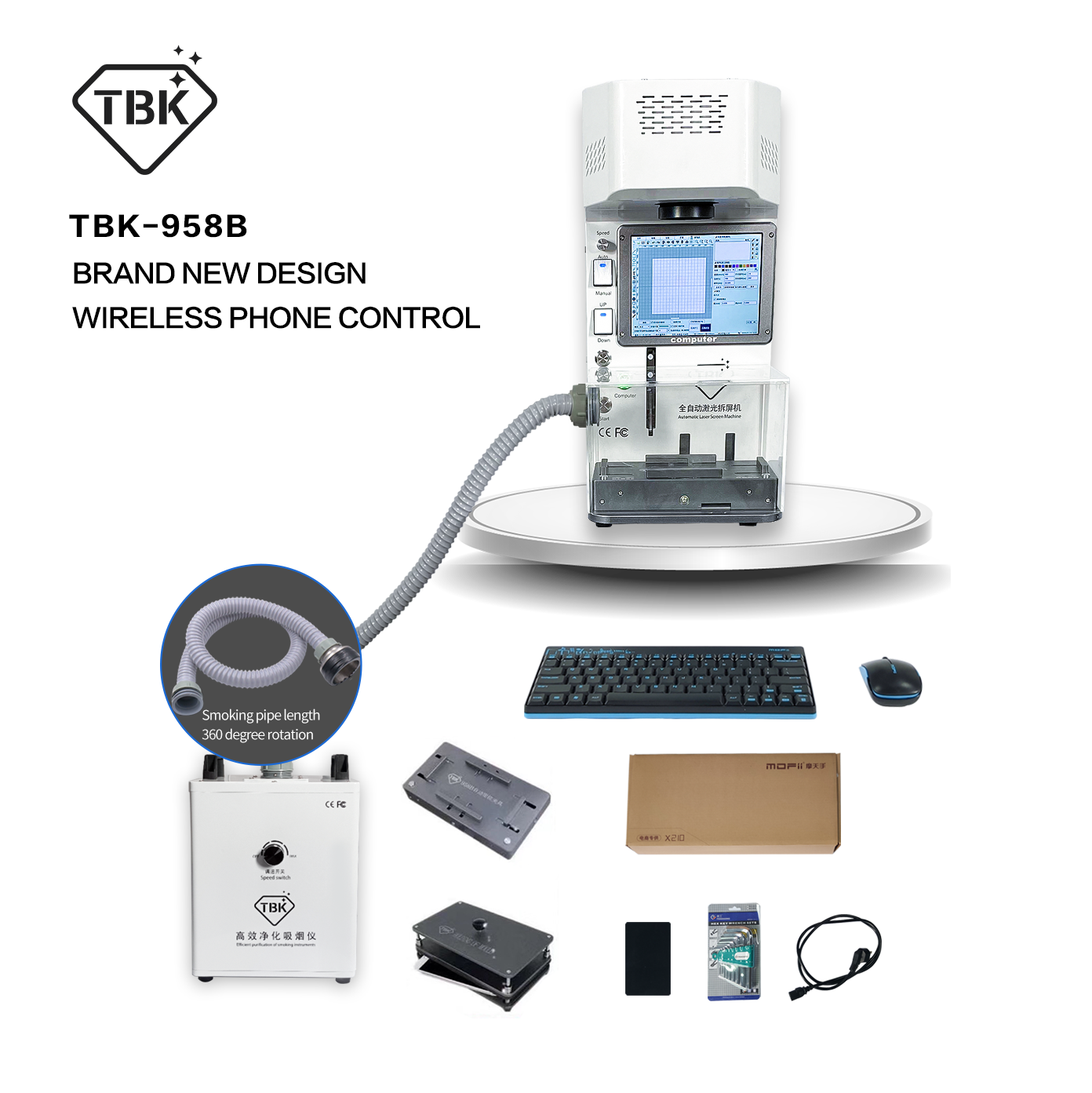 TBK 958B Full Set Laser Back G - Fume Extractor Laser ulasan dan harga