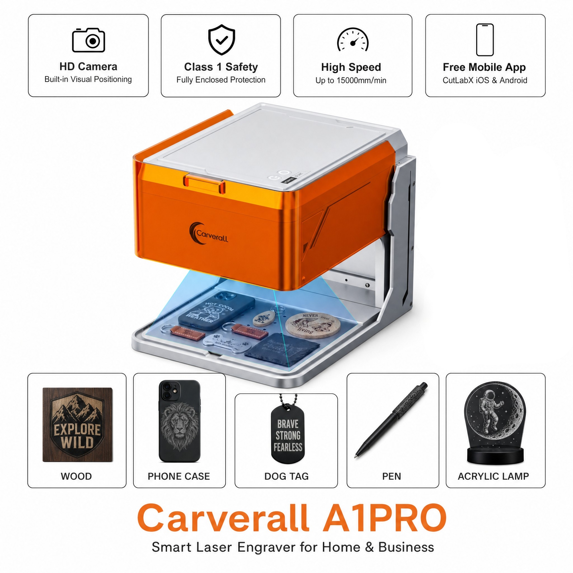 Carverall A1PRO Desktop Laser  - Fiber Laser Cutting Machine ulasan dan harga