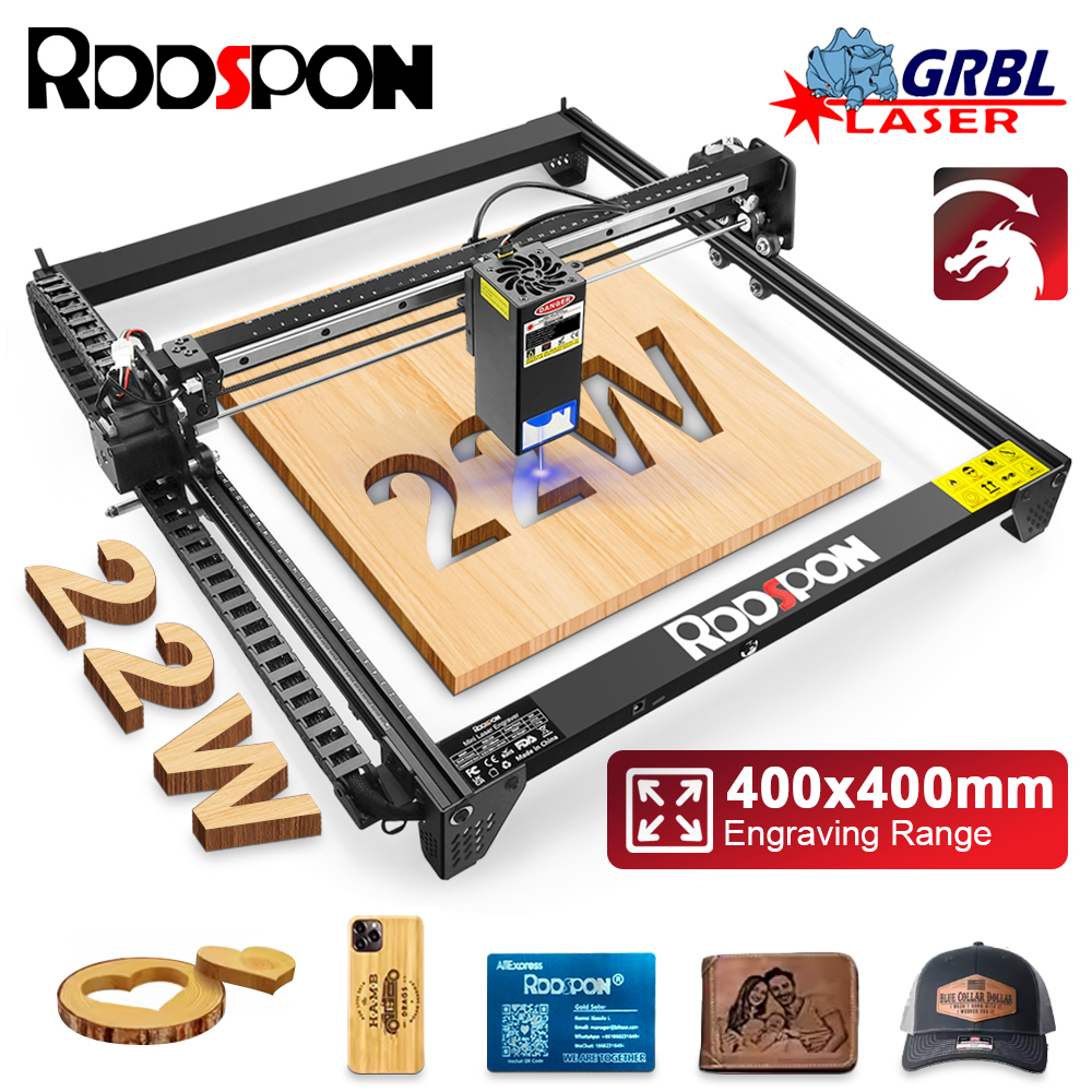 RDDSPON Laser Engraver 12W 22W - Industrial Laser Engraver For Metal ulasan dan harga