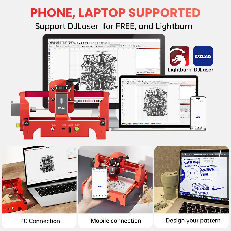 DAJA A7 Laser Engraver 5W Mini - Fiber Laser Cutting Machine ulasan dan harga