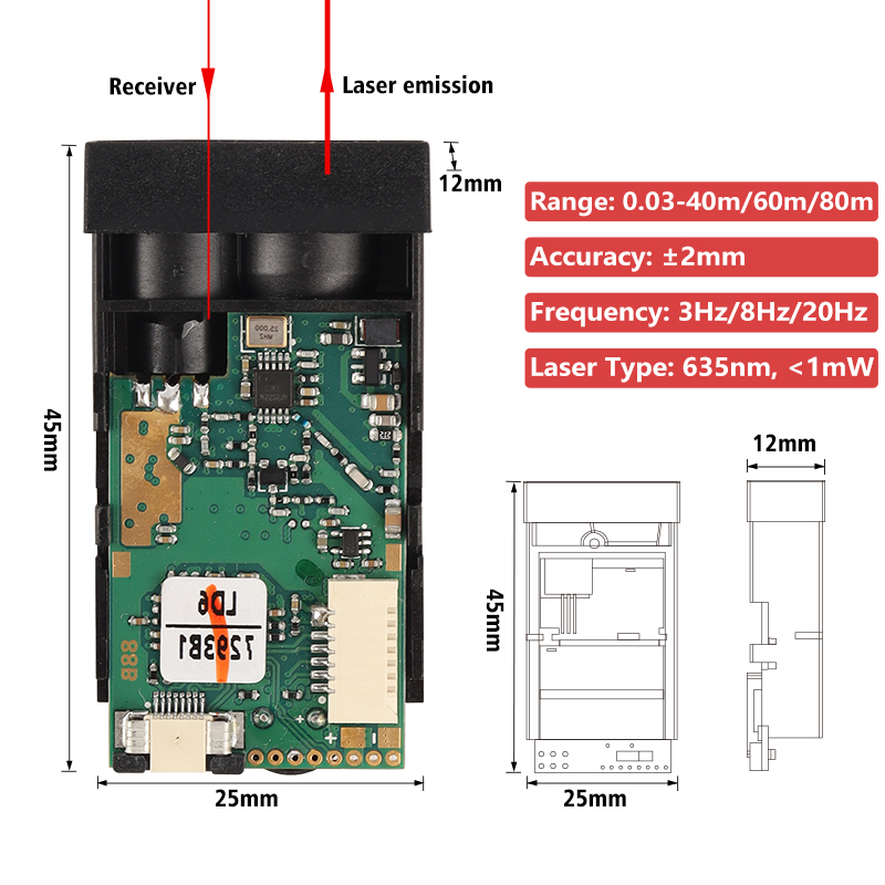 80m Compact Size Cmos Laser Di - Industrial Laser Displacement Sensor ulasan dan harga