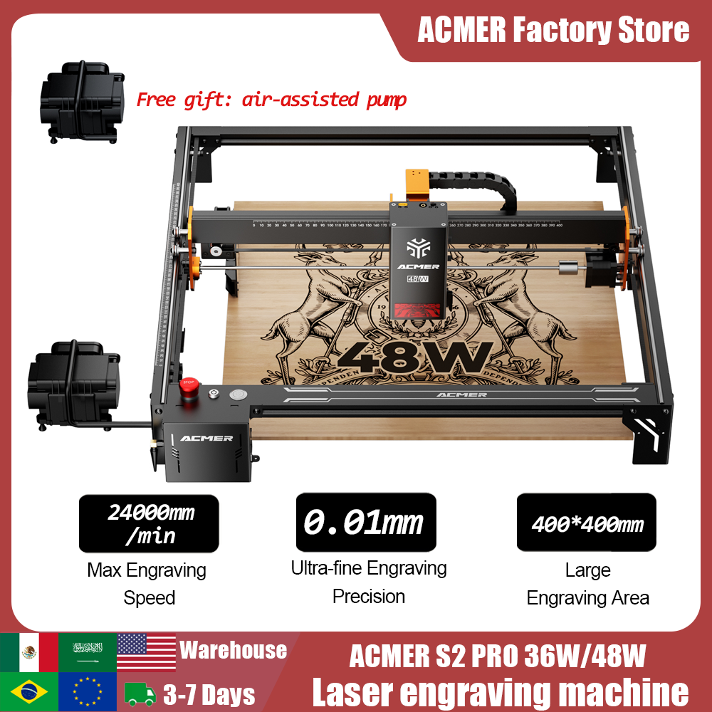 ACMER S2 PRO 36W/48W Laser Eng - Fiber Laser Cutting Machine ulasan dan harga