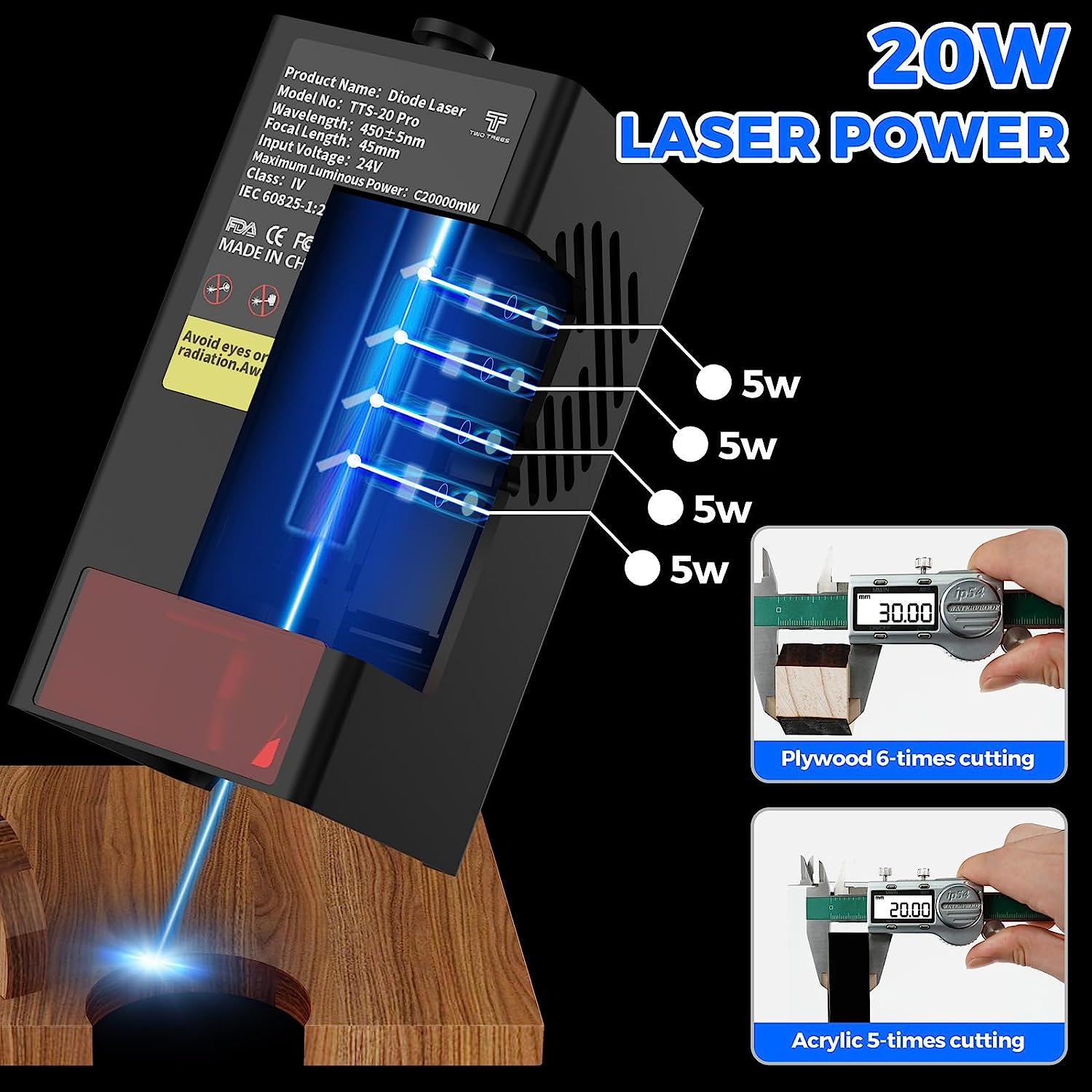 TWOTREES TTS-20 Pro 20W Metal  - Industrial Laser Engraver For Metal ulasan dan harga